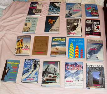 a bed of books